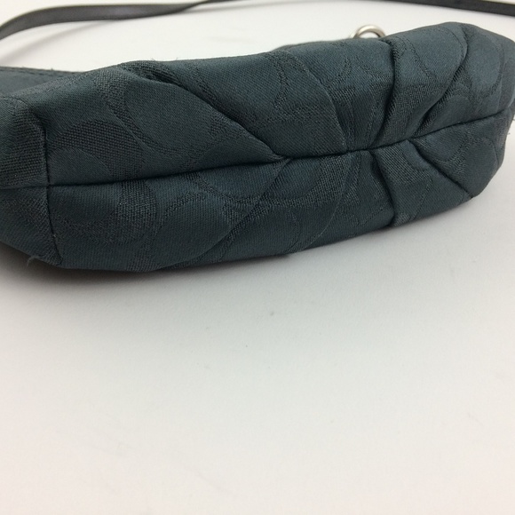 Coach Bags Coach Shoulder Mini Bag Blue Satin Purse Emblem Poshmark